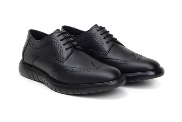 Harry Brogue in Black from Ahimsa (Wide Width)