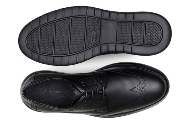 Harry Brogue in Black from Ahimsa (Wide Width)