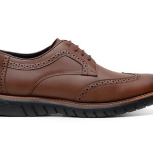 Harry Brogue in Cognac from Ahimsa (Wide Width)