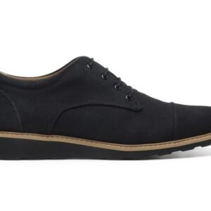 Victor Oxford in Black Canvas from Ahimsa (EEE Wide Width)